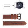 Brown watch band 20mm 22mm 24mm Genuine Leather Watch Band Crazy Cowhide Leather Strap for Black Buckles 20mm 22mm stainless steel watchband quick release strap for breitling men women watch band wrist belt link bracelet black silver