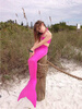 3 шт. Позолота для девочек Mermaid Tail Купальники Купальные костюмы Бикини Купальники Плавательные костюмы Плавающая одежда домашние костюмы