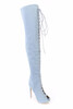 Новое прибытие 2017 Blue Denim Women Boots Peep Toe High Heel Over The Knee Boots Sexy Lace Up Thigh High Boots Zipper Long genuine leather thin high heel zipper woman over the knee boots fashion platfrom nightclub thigh boots woman stretch boots black