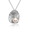 Ювелирные изделия подарка ювелирных изделий Handmade 925 стерлингового серебра ARTDOU Pearl Pendant для женщин, 18