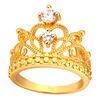 U7 люкс Crown Кольца для женщин Модные 18K Gold Plated / Платина кубического циркония обручальные / Обручальные кольца Кольца Promise