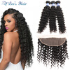 ELee's Hair 8A Deep Wave Malaysian Hair With Closure Deep Wave With Frontal Closure Human Hair Bundles With Lace Frontal a deep кардиган