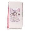 Короткие волосы Cat Дизайн PU кожа флип Обложка Кошелек Карты Держатель чехол для Huawei P9 Lite/G9 blue stripes дизайн pu кожа флип обложка кошелек для карты памяти чехол для huawei p9 lite g9