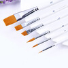 MyMei Mini Oil Painting Brush Set 6X Nylon Hair + Wooden Handle Watercolor Paint Pen high quality chinese calligraphy brush pen multiple hair writing brush medium regular script painting brush supplies chancery