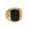 Yoursfs @ Fashion 18k белое / желтое золото покрыто кубическим цирконием anillo de plata con piedra negra камни кольца для мужчин schmuck ring fo