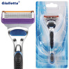 Giulietta Men Razor Blade High Quality Face Stainless Steel Care Shaving Razor Blade F5 Blades GF1905 kemei usb men close shaver rechargeable reciprocating blade electric razor shaving face care cleaning beard removal tool travel