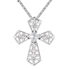 Австрийский кристалл крест подвеска ожерелья женщин высокого качества Rhinestone белого золота позолоченный христианский подарок ювелирных изделий .23941