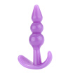 Silica Gel Anal Plug Triple-bead Butt Plug Anus Plug Clitoris Prostate Massager Silicone Massager for Men & Women Adult Product