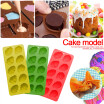 10 Huevo De Pascua Silicona Molde De Chocolate Molde De Pastel De Galletas Para Hornear DIY Colores Aleatorios