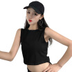 Camisetas Sin Mangas Atractivas Moda Para Mujer Estilo Coreano Slim Sexy Solid Hollow Out Back Sin Mangas Short Casual Top Chaleco Camiseta Para Mujer