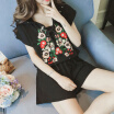 Summer New Korean Loose Shorts Short-sleeved Sports Suit Female Embroidered Shirt Shorts Summer Two