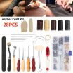 Willstar Professional Handmade Sewing Leather Craft Tools Kit DIY Punch Stitching Carving Working Accessories