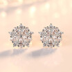 Cubic Zirconia Flower Stud Earrings For Women Lovers Xmas Gift Fashion Jewelry Luxury Noblest Accessories WHE270