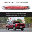 Luz De Freno De Montaje Alto LED Blanco Rojo Tercera Luz De Freno Negro Reemplazo Para Chevy Silverado GMC Sierra 1500 2007-2013