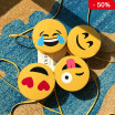 Cute Emoji Shoulder Bags Women PU Leather Messenger Bag Girls Crossbody Bag Kids Small Round Satchel Handbags For Child