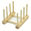 Estante Para Platos De Bambú De Madera Soporte Para Platos Organizador De Armario De Almacenamiento De Cocina Para Plato  Plato  Cuenco  Taza  Tapa De