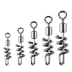 20Pcs Fishing Heavy Duty Stainless Steel Lure Quick Convenient Connector Corkscrew Swirl Fishing Swivels