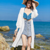 Beach Style Women Sun Protection Lace Loose Clothing Summer Hollow Out Cardigan Blusa Para Mujer