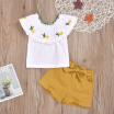 Conjunto De Ropa Para Niña 2020 Verano Niños Ropa Para Niñas Traje Para Niños Ropa Para Bebés Camiseta Para Niños Pequeños  Pantalones Bowknot 2 Pieza