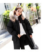 2018 Korean womens fashion relaxed warm warm thick wool collar cotton jacket temperament leisure pure color down jacket