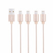 Lightning IPhone Cable 4Pack 4x 1M Nylon Trenzado Syncing Y Cable De Carga Para IPhone IPad IPod - Tyrant Gold