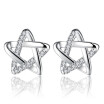 Cubic Zirconia Stud Earrings For Women Anniversary Birthday Party Fashion Jewelry Lovers Xmas Gift WHB95