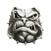 New England British Bulldog Enamel Animal Vintage Belt Buckle