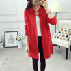 Sweater women 2018 autumn&winter long knitted cardigan Korean hot style stand-up collar womens coat