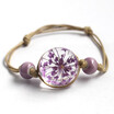 New Glass Ball Bracelet Jewwlry Wholesale Women Romantic Dry Flowers Bracelet & Bangle For Pretty Girls Gift