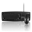 Fine sun SUNNROSE T13 wired keyboard&mouse set desktop laptop office home mouse&keyboard set round mouth black U U interface