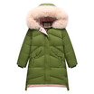 2018 New Children Thick Warm Winter Down Jacket for girl clothes long Hooded Outerwear Coats Kids parka Parent-child clothing