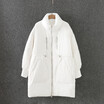 Winter 2018 new thickened down jacket size for womens windproof threaded sleeves thickened stand-up collar jacket trend