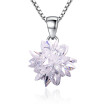 Cubic Zirconia Flower Pendant Necklaces For Women Fashion Jewelry Anniversary Gift Classic Korea Trendy 134