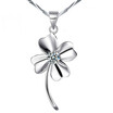 Korea Trendy Jewelry Cubic Zirconia Pendant Necklaces Four Leaf Clover Ladies Short Chain Necklaces Accessories 29