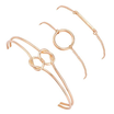 4 Pcs Set women bracelets Bohemian Leaves Knot Round Chain Opening Gold Bracelet Set Women Fashion Apparel Jewelry