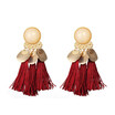 Bohemian style earrings&earrings with overstated alloy resin tassels
