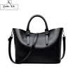 Moda Hobos Mujer Bolsa Señoras Marca Bolsos de cuero Primavera Casual Bolso de mano Bolsos grandes para mujer 2019 Bolso Mujer Negro