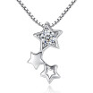 Star Pendant Necklaces For Women Classic Cubic Zirconia Fashion Jewelry Ladies Short Chain Necklaces Birthday Gift 121