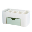 Saving Space Desktop Cosmetic Makeup Storage Drawer Type Box 6 Grids Brush Lipstick Holder Green