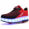 LED Light Sneakers Double TWO Wheel Boy Girl Roller Skate Casual Shoe Roller Girl Zapatillas Zapatos Con Ruedas Luminous Shoes