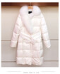 Winter 2018 womens Korean version of the long fur collar long sleeve belt in a long&thickened warm down jacket