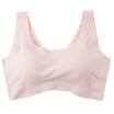 Japanese peace of mind free seamless bra gathered ladies no steel ring lace beauty back sports underwear sleep black