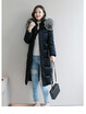 Winter 2018 new down cotton jacket womens velvet large fur collar long size thick cotton jacket