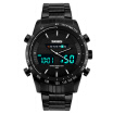 Skmei 1131 Fashion Men Business Leisure Watch Waterproof Dual Movt Time Display Wristwatch