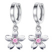 Classic Simple Cubic Zirconia Drop Earrings For Women Fashion Jewelry Flower Female Ladies Accessories Gift E198