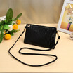 Women Small Shoulder Bag PU Leather Crocodile Patten Zipper Crossbody Bag