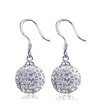 10MM Cubic Zirconia CZ Crystal Ball Drop Earrings For Women Fashion Jewelry Korea Trendy Accessories WHC47