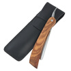 Fashion Straight Shaving Razor Barber Shaving Folding Razor Wooden Handle Razor Leather Razor Sheath M7O5Y2V3