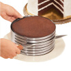 Layer Cake Slicer Ajustable Retráctil Mousse De Acero Inoxidable Molde Kit De Hornear Redondas Herramientas De Corte De Molde