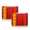 2 Unids Cuadrado LED Luces de Remolque Rojo Ámbar Señal de Turno Cola Luces de Estacionamiento Rectangular LED Camión Remolque Luz Lateral Marcador Reflector